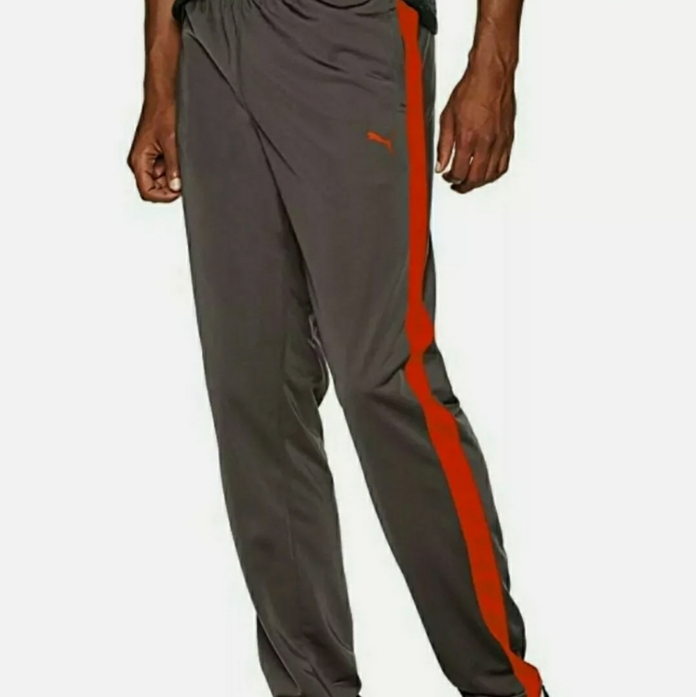 NWT Puma Men's activewear Pants Grey/Orange XL